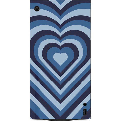 Blue Heart Pattern XBox Series X Digital Edition Console Skin